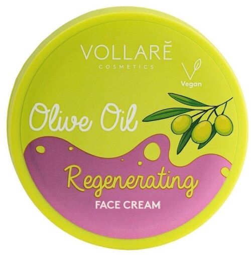Crème visage régénérante à l'huile d'olive - 50 ml - VOLLARE Cosmetics