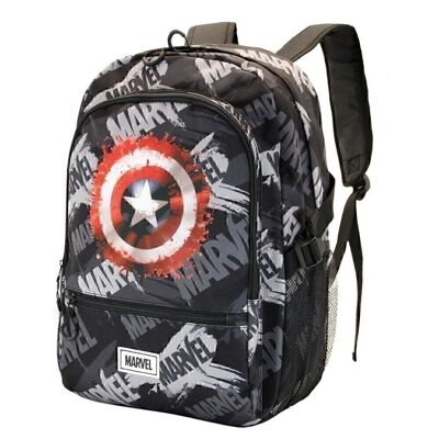 Marvel Captain America Scratches-Fight HS FAN Backpack, Gray