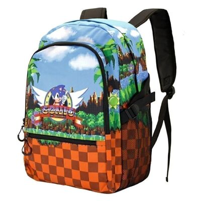 Sega-Sonic Play-Backpack Fight HS FAN, Brown