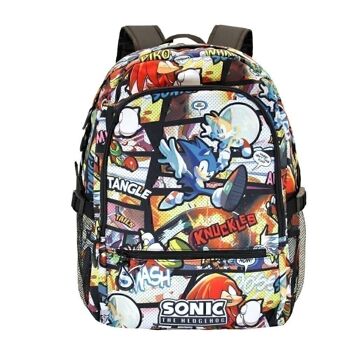 Sega-Sonic Vintage-Sac à Dos Fight HS FAN, Multicolore 2