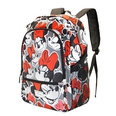 Disney Minnie Mouse Lashes-Fight HS FAN Backpack, Red