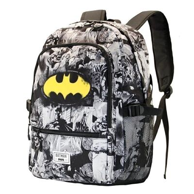 DC Comics Batman B/W-Fight HS FAN Backpack, Gray