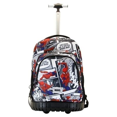 Marvel Spiderman Stories-GTS FAN Sac à dos à roulettes, multicolore