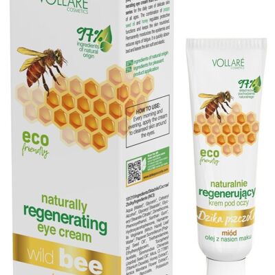 Regenerierende Pflege für die Augenkontur - Honig und Mohn - Wildbiene - VOLLARE - 15 ml