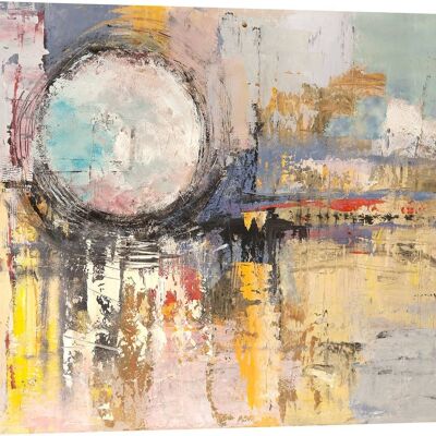 Pintura moderna y abstracta sobre lienzo: Lucas, Atardecer de luna
