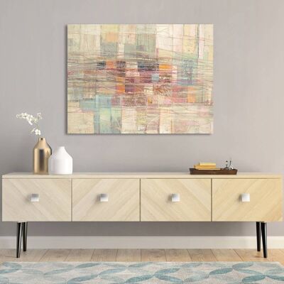 Modern abstract painting on canvas: Lucas, Distant city