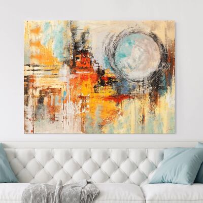 Modern abstract painting on canvas: Lucas, Reflections of the morning