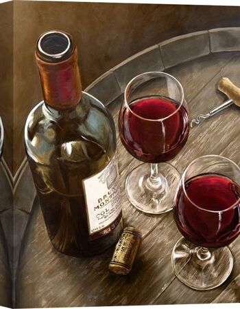 Cadre pour cuisine, bar, restaurant. Impression sur toile, Sandro Ferrari, Vin rouge 1
