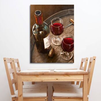 Cadre pour cuisine, bar, restaurant. Impression sur toile, Sandro Ferrari, Vin rouge 3