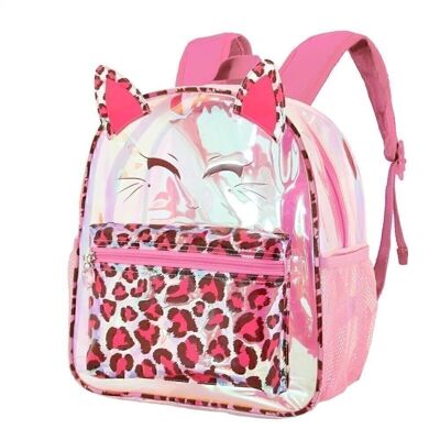 O My Pop! Feline-Small Laser Backpack, Pink
