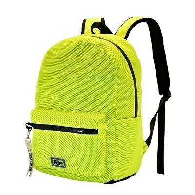 O My Pop! Yellow Neon-Mesh Backpack, Yellow