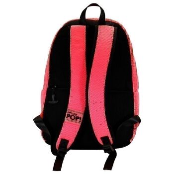 Ô mon Pop ! Sac à Dos Fuchsia Neon-Mesh, Rose 4