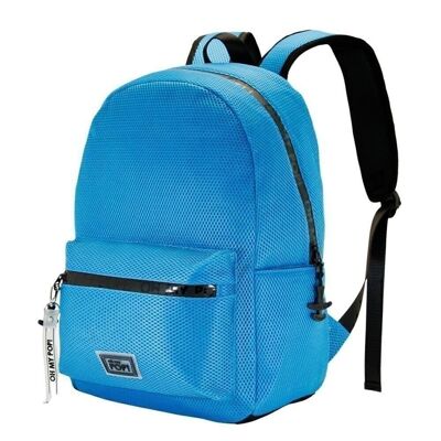 O mein Papa! Cyan Neon-Mesh-Rucksack, Blau