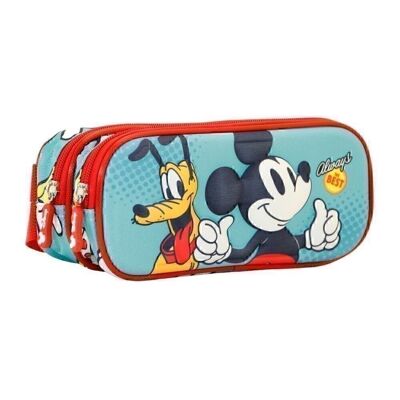 Disney Mickey Mouse Best-Estuche Portatodo 3D Doble, Verde