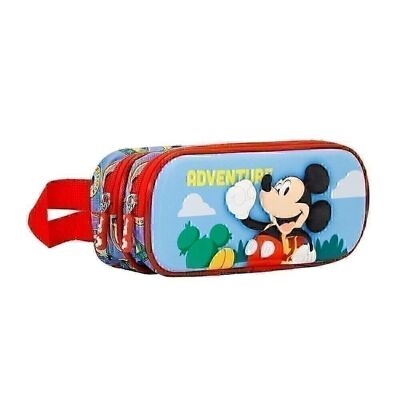 Disney Mickey Mouse Adventure-Double 3D-Federmäppchen, mehrfarbig