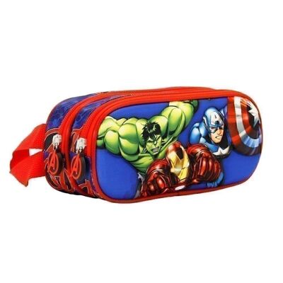 Marvel Los Vengadores Go On-Estuche Portatodo 3D Doble, Azul
