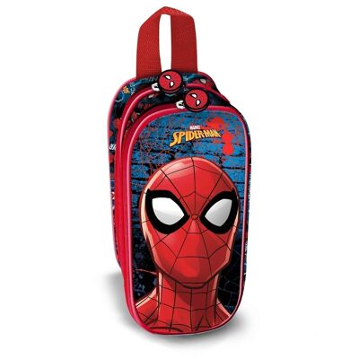 Marvel Spiderman Badoom-Estuche Portatodo 3D Doble, Rojo