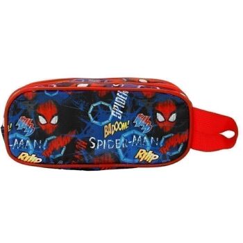 Marvel Spiderman Badoom-Double Étui de transport 3D Rouge 3