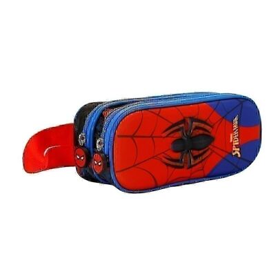 Marvel Spiderman Spider-Estuche Portatodo 3D Doble, Rojo