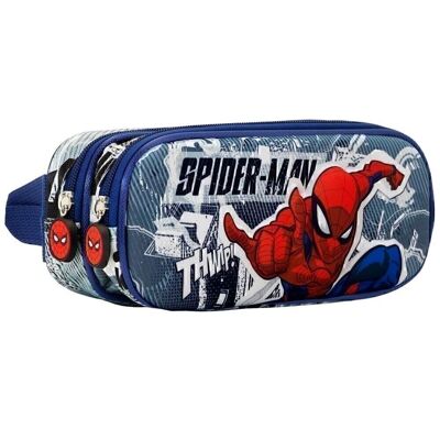 Marvel Spiderman Jumping-Double 3D Pencil Case, Gray
