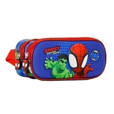 Marvel Spiderman Circles-Double 3D Federmäppchen, Blau