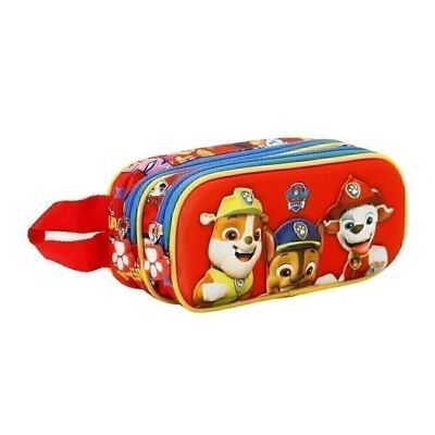 Paw Patrol Guys-Double 3D Pencil Case, Red