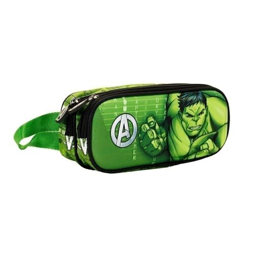 Marvel Hulk Challenge-Estuche Portatodo 3D Doble, Verde