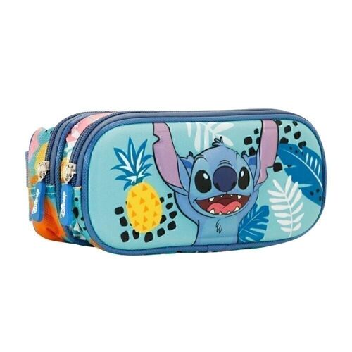 Disney Lilo y Stitch Alien-Estuche Portatodo 3D Doble, Azul