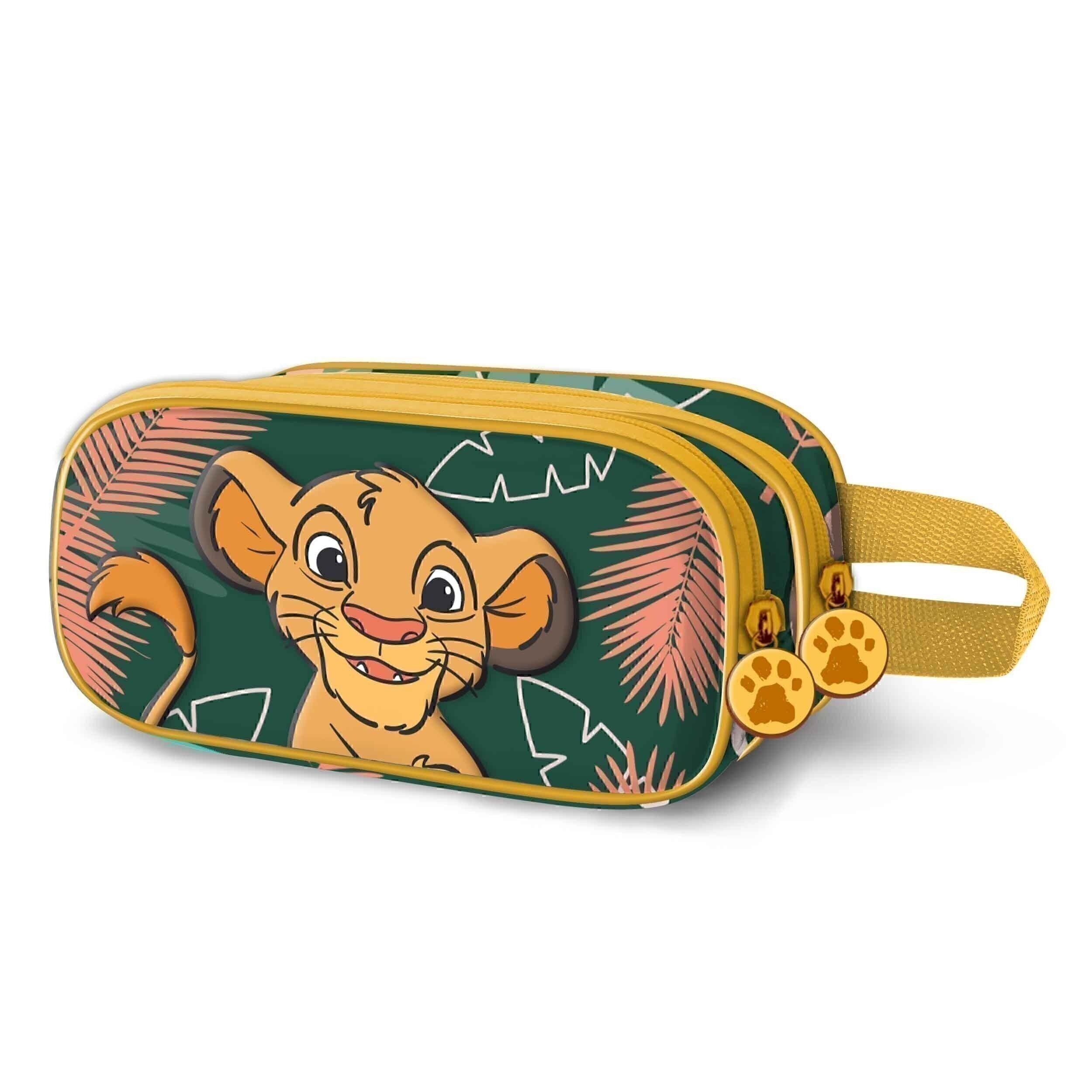 Disney Le Roi Lion Vert-Double Trousse 3D Vert