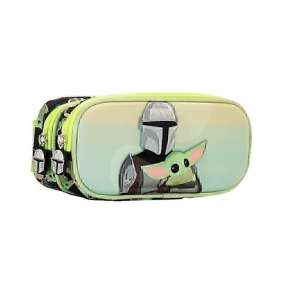 Star Wars The Mandalorian Eyes-Estuche Portatodo 3D Doble, Azul