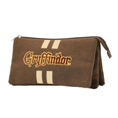 Harry Potter Potter-Estuche Portatodo Triple HS, Marrón