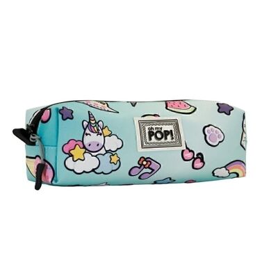 O My Pop! So Cute-FAN Square Pencil Case, Multicolor