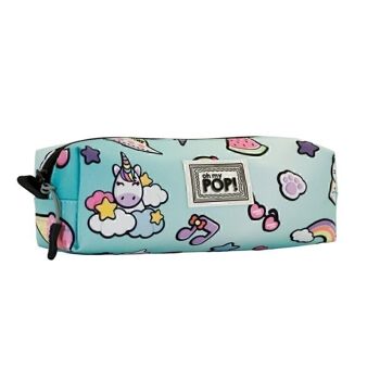 Ô mon Pop ! Trousse carrée So Cute-FAN, multicolore 1