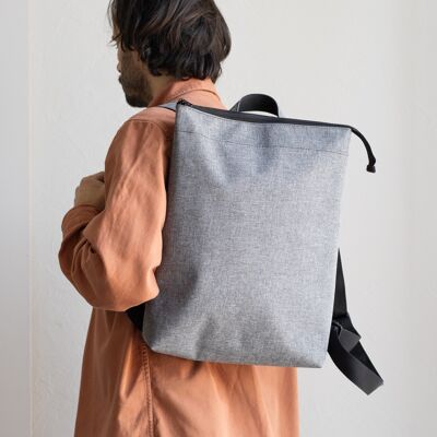 Mochila de lona minimalista unisex, mochila para portátil