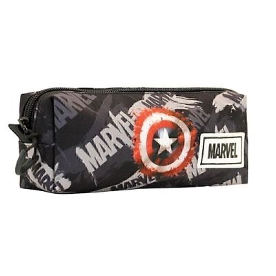 Custodia da trasporto quadrata Marvel Captain America Scratches-FAN, grigia