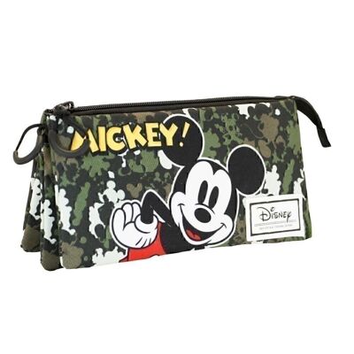 Disney Mickey Mouse Surprise-Triple FAN Federmäppchen, Militärgrün