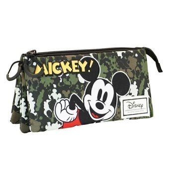 Disney Mickey Mouse Surprise-Triple FAN Trousse à crayons Vert militaire 1
