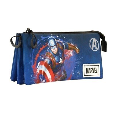 Marvel Captain America Full-FAN Triple Carrying Case, Blue