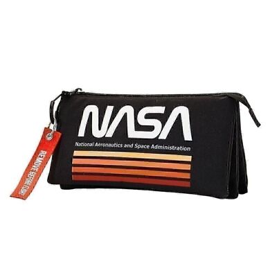 NASA Black-Triple FAN Pencil Case, Black
