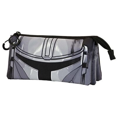 Star Wars The Mandalorian Helmet-Triple FAN Carrying Case, Gray