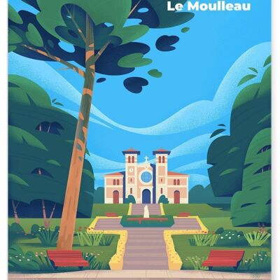 Illustrationsplakat der Stadt Arcachon: Le Moulleau