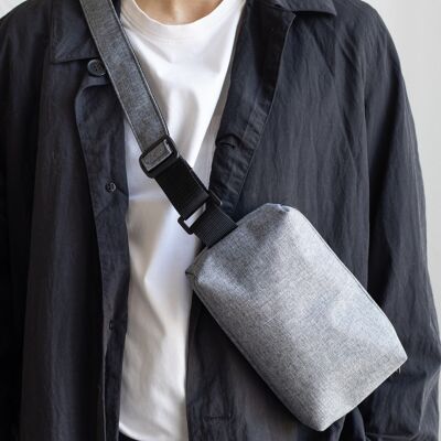 Bandolera Unisex Lona Gris