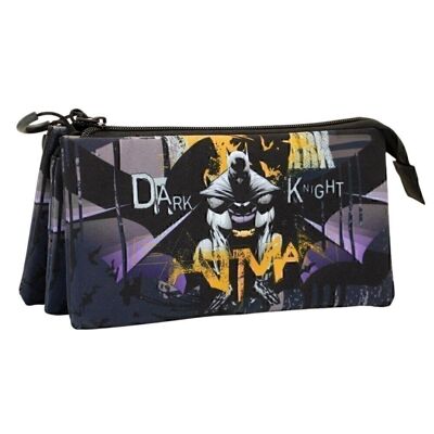 DC Comics Batman Dark Night-Triple FAN Étui de transport Gris