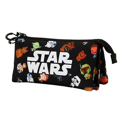 Star Wars Chibi-Estuche Portatodo Triple FAN, Negro