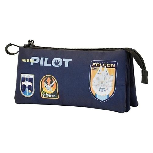 Star Wars Pilot-Estuche Portatodo Triple FAN, Negro