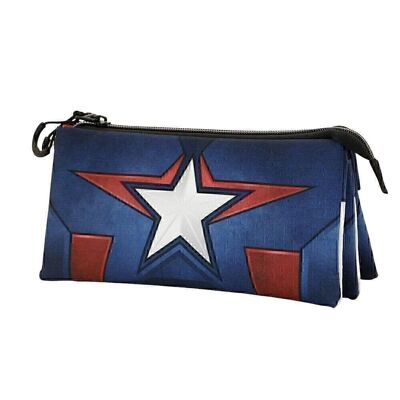 Marvel Captain America Courage-ECO Triple Carrying Case, Blue