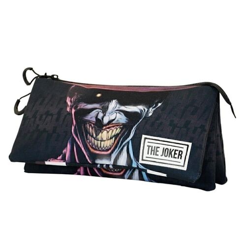 DC Comics Joker Crazy-Estuche Portatodo Triple ECO, Negro