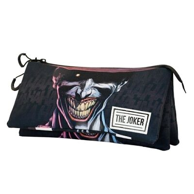 DC Comics Joker Crazy-ECO Triple Pencil Case, Black
