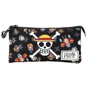 Trousse One Piece Skull-Triple ECO, Multicolore 2