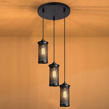 Moderne Vintage Industriel Rétro Loft Cluster Plafonnier Abat-Jour Suspension UK ~ 2148 6